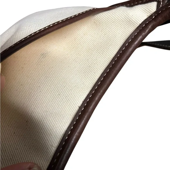 Vintage Coach Hippie 8114 Small Canvas Twill Slim Flap Crossbody, Made in USA - Picture 11 of 14